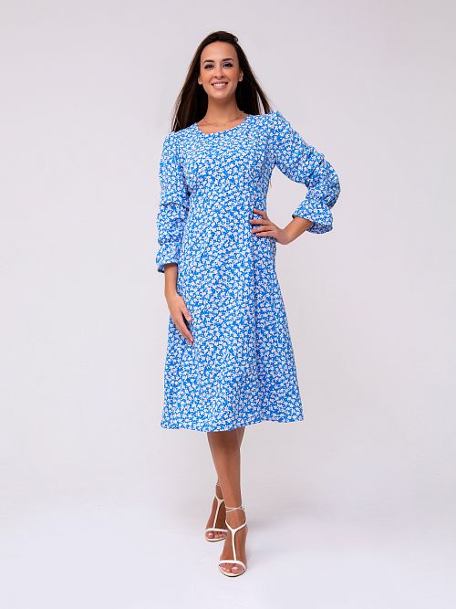 296BLU  Платье женское
